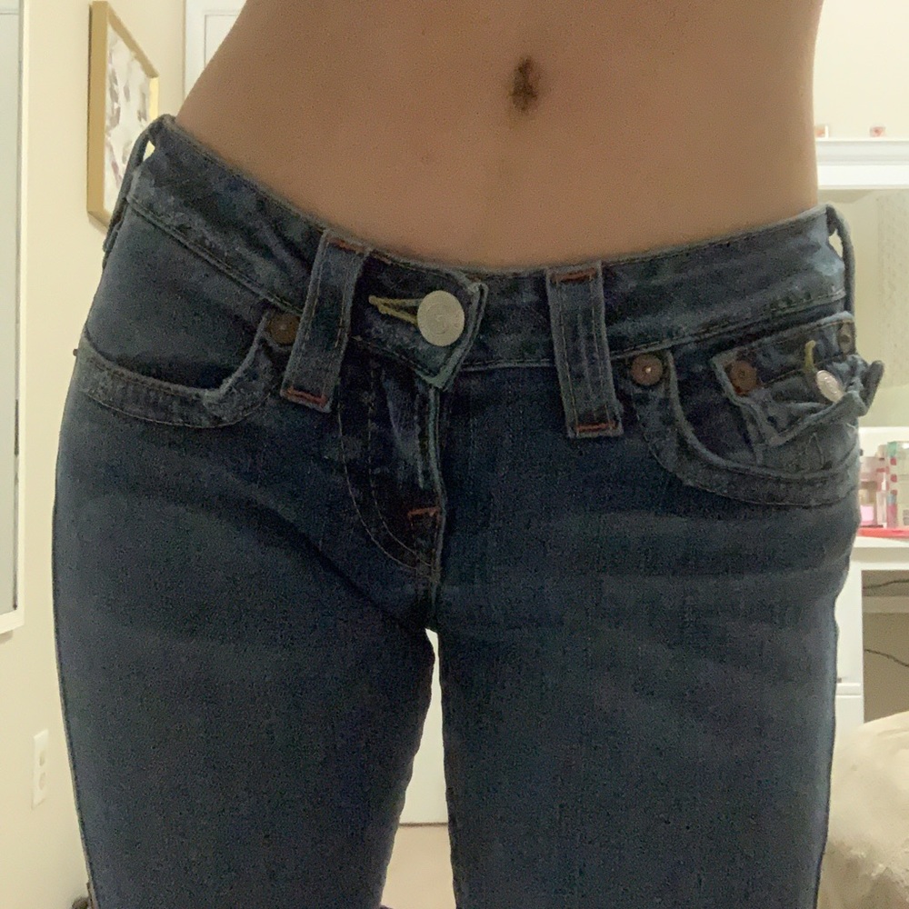 Boot cut low rise jeans
